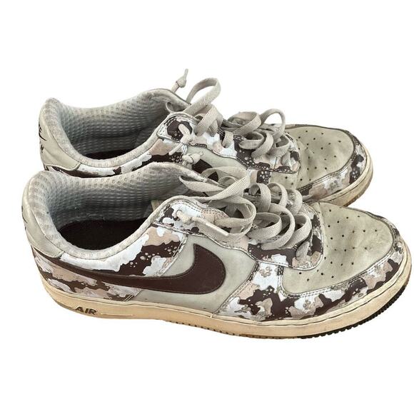 Nike Shoes Mens Air Force 1 Low Brown Camo Leather Low Top Casual -Size 13 main image 4